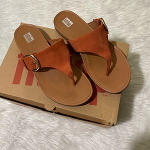 Fit Flop Gracie Burnt Orange suede Sandal